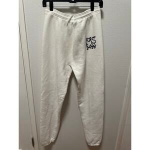 Vintage Men’s Velva Sheen White Sweatpants, Size Medium.